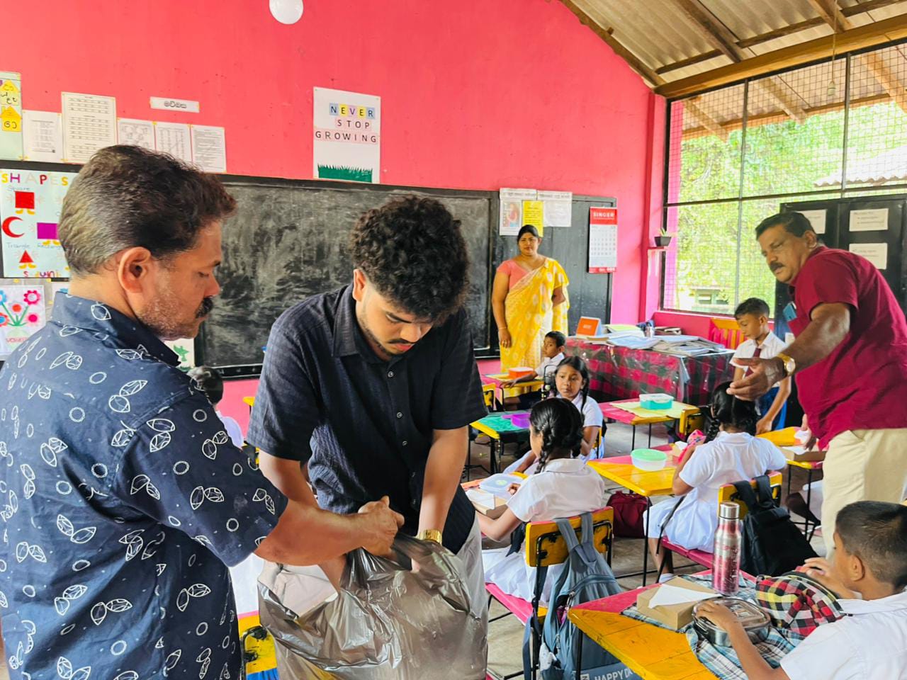 Rural school community moment